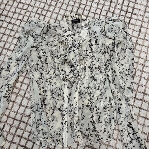 Bardot Black and White Floral Blouse